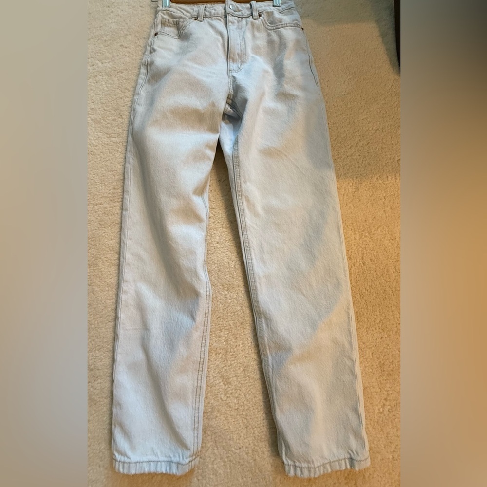 Dynamite Claudia mom Straight Leg Jeans High-Waisted Vintage inspired light blue - Picture 6 of 12